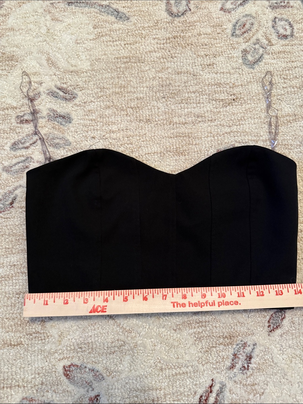 Nasty Gal Black Strapless Bustier Crop Top